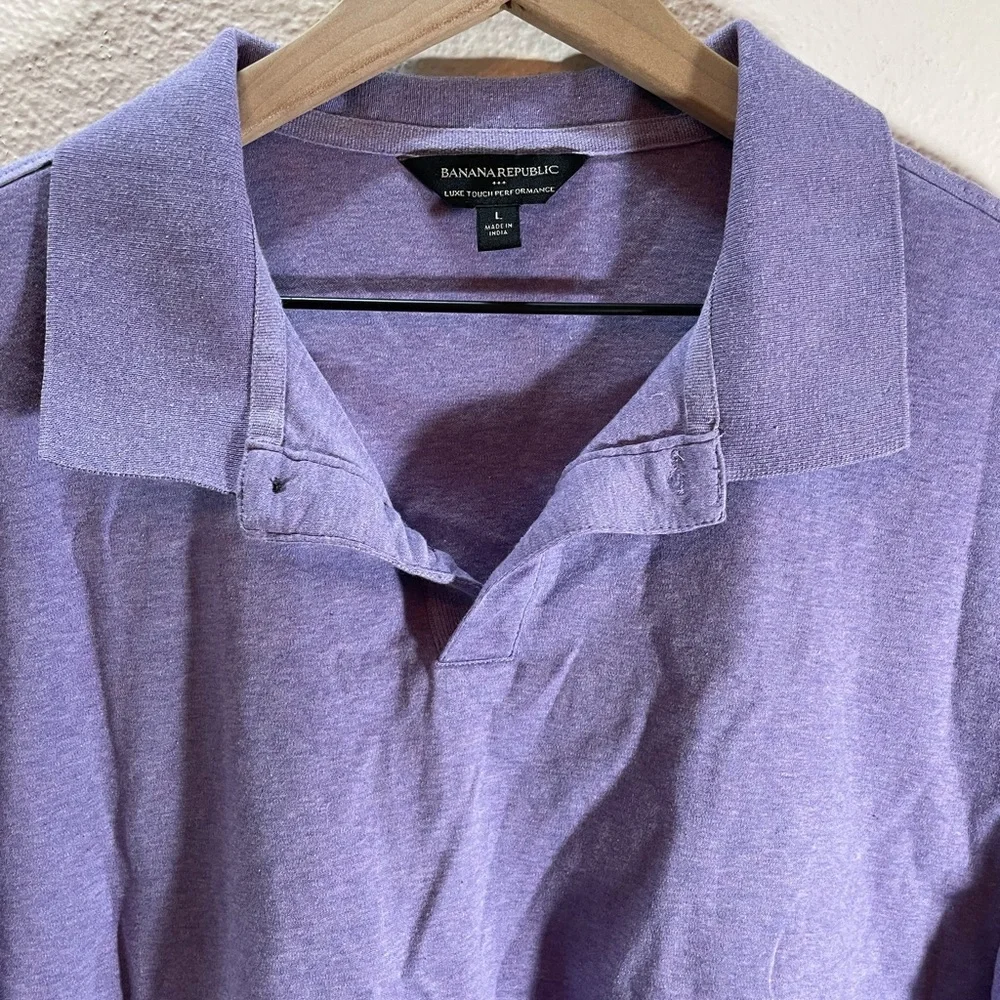 Men’s Banana Republic Purple 100% Cotton Luxury Fabric Size L - Picture 3 of 4